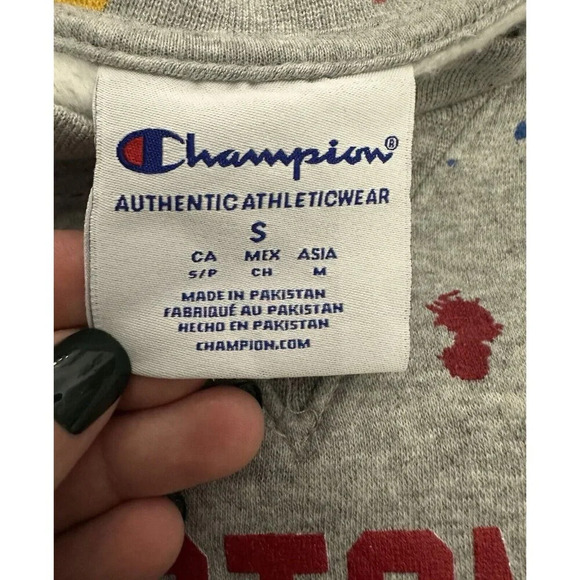 Washington State Cougars Champion Crewneck Sweatshirt Spatter Pattern Size Small - Picture 2 of 5